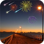 new year meteor shower android application logo